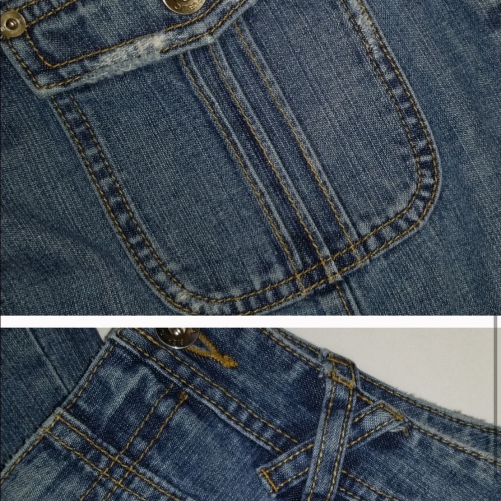 Banana Republic Denim Skirt Blue Jean Distressed
